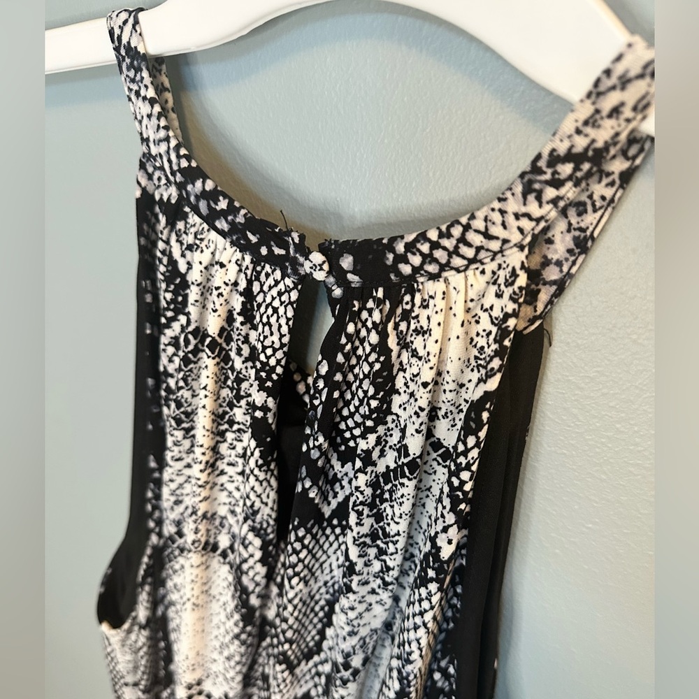 Nicole Miller Black and White Snake Print Dress - Picture 4 of 4